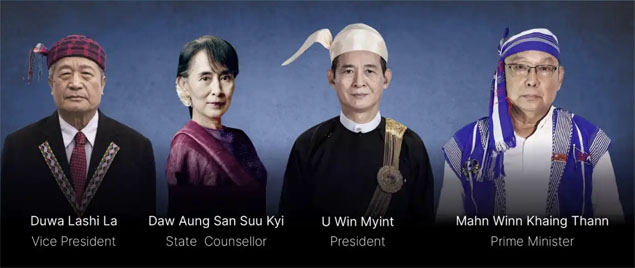 缅甸政府四位首脑图像，看后让人后背直冒冷汗！