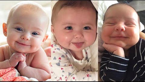 三个宝宝的微笑